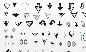 100 vector arrows